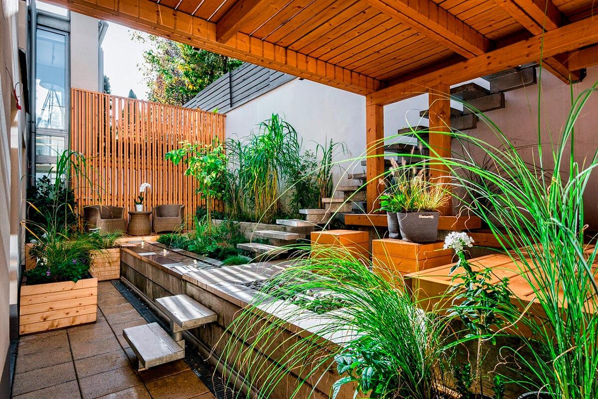 jardín moderno