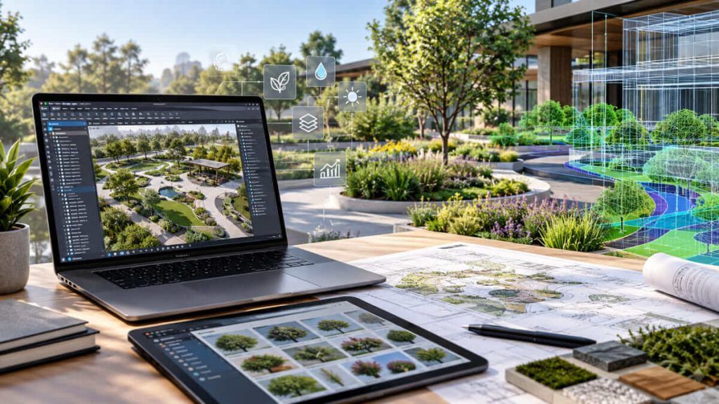 Tecnología BIM aplicada al paisajismo y al diseño digital de espacios exteriores
